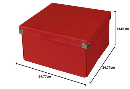 Samsill PNS-02-LS-RD Caja de Almacenamiento y Archivo, 9.75 x 9.75 x 5.75, color Rojo