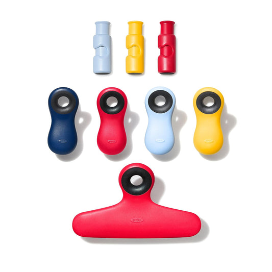 OXO Good Grips Collection - Juego de 8 clips para bolsa, surtido