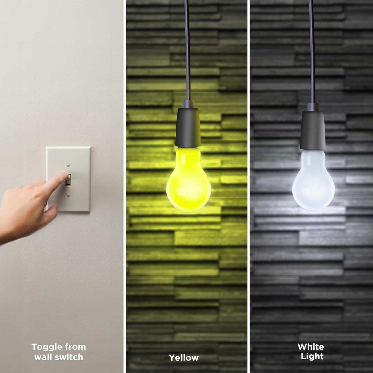 Feit Electric - Luz LED para Exteriores A19, Equivalente a 60 W, Regulable, Base E26, 800 lúmenes, Color Seleccionable, 13 años de Vida, Paquete de 1, OM60/BUG/950/LEDI/RP