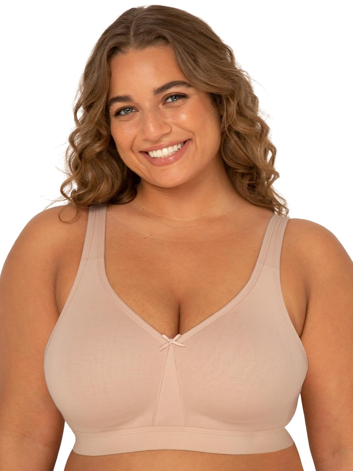 Fruit of The Loom Brasier de algodón sin Aros Suave Talla Grande Sujetador de Cobertura Completa para Mujer