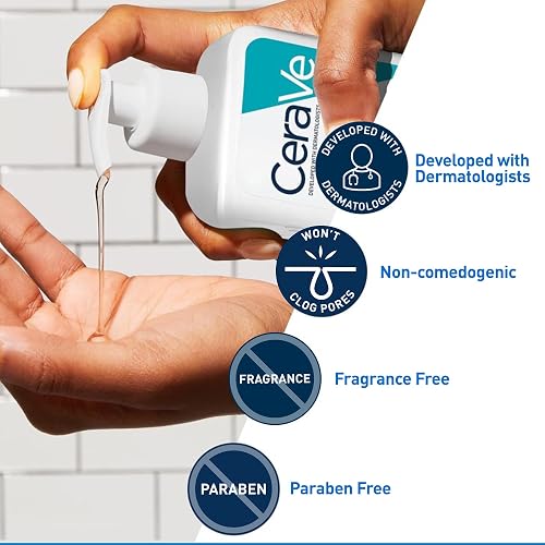 CeraVe | Limpiador Jabón Espuma limpiadora para Acné | Control de Imperfecciones Espinillas | Para pieles grasas y Mixtas | 237 ml