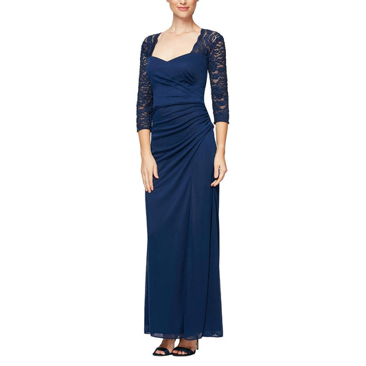 Alex Evenings Vestido Largo con Cuello de Novia (Etiqueta y Tallas Normales) Vestido para la Madre de la Novia para Mujer