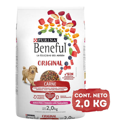 Purina Beneful Adulto Todos los tamaños Original Sabor Carne 2Kg