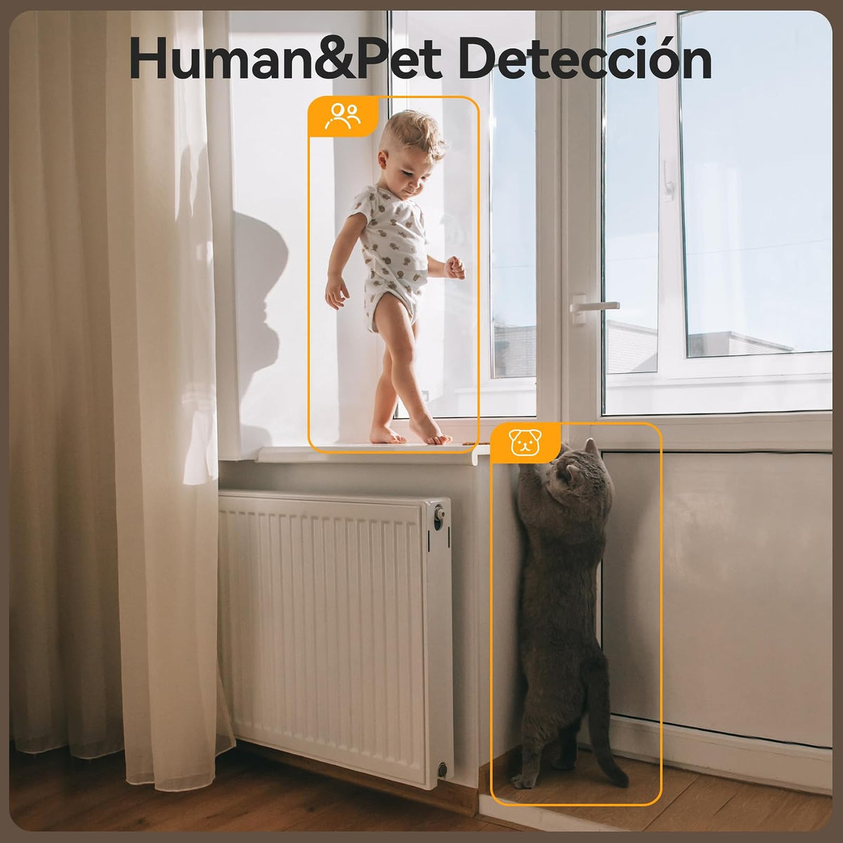Imou Ranger Pro Cámara de Seguridad WiFi 6 Interior 5MP con Visión Nocturna Full Color, Detección de Personas y Mascotas, Seguimiento Inteligente y Audio Bidireccional