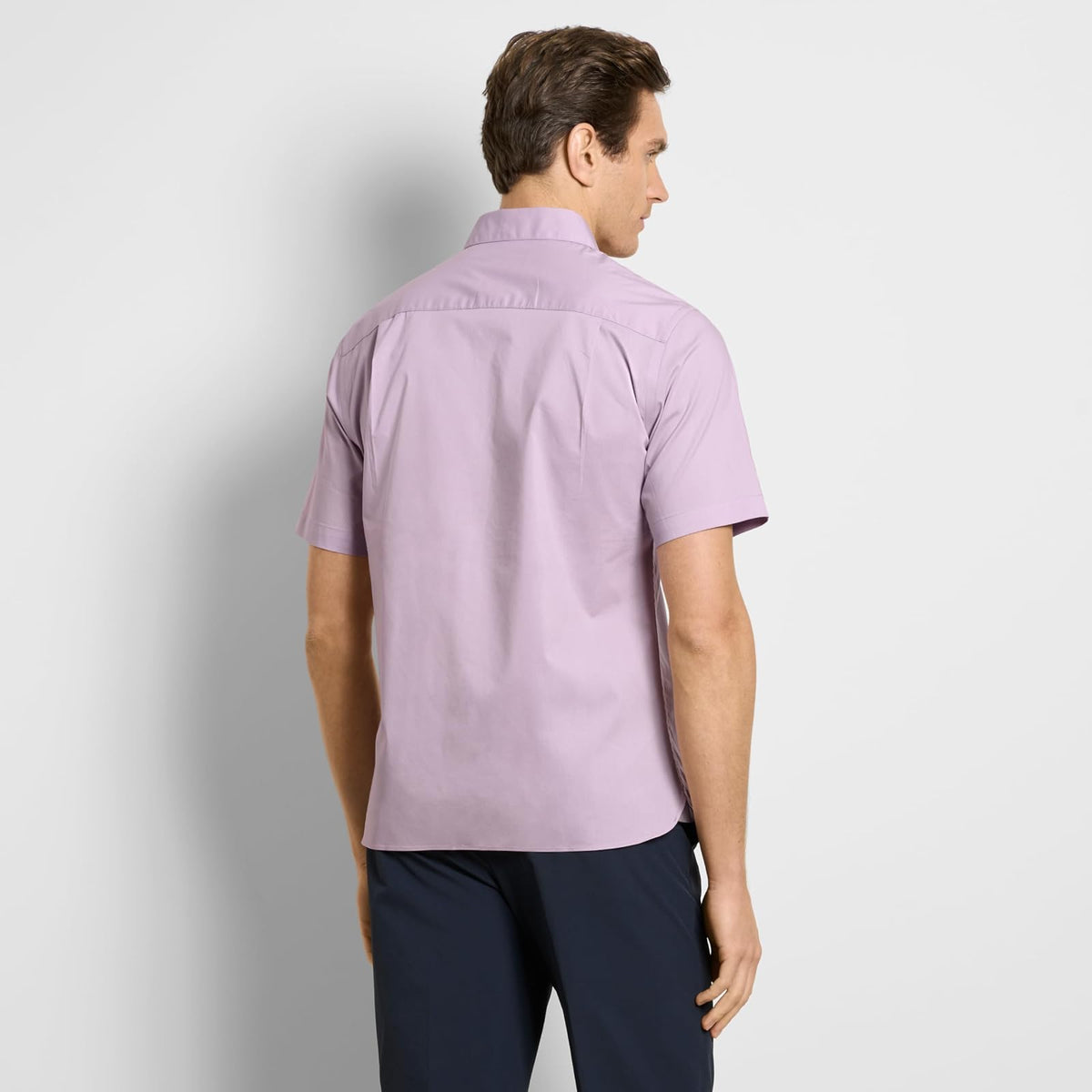 Van Heusen Camisa de Manga Corta sin Arrugas Camisa de Botones para Hombre