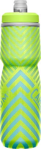 CamelBak Podium Chill Bike - Botella de agua con aislamiento para apretar, color lima/azul, 24 onzas