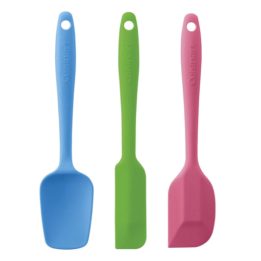 Cuisinart Mini espátulas (juego de 3), multicolor | Utensilios de cocina flexibles para cocinar y hornear