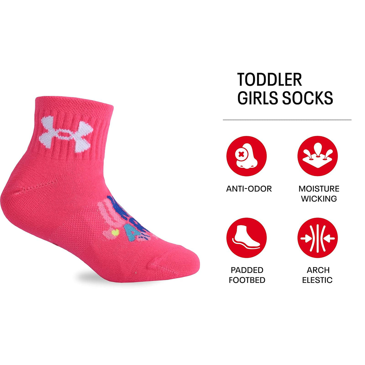 Under Armour Girls Multi Pack Sock
