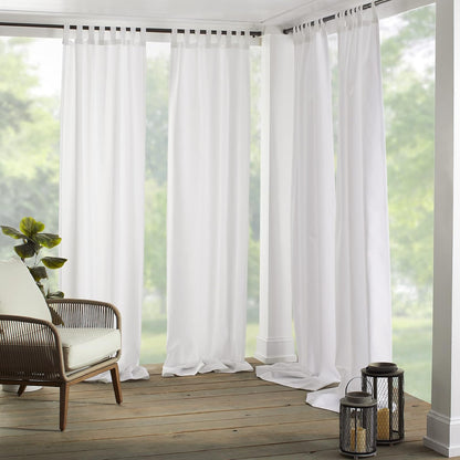 Elrene Home Fashions Cortina de Lengüeta para Interior y Exterior - 132.1An x 213.4Al cm (1 Paneles) - Blanco