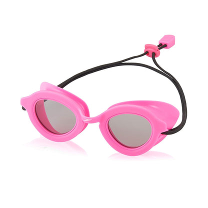 Speedo Hydrospex Bungee Goggles de Natación Infantiles - Rosa intenso - Humo