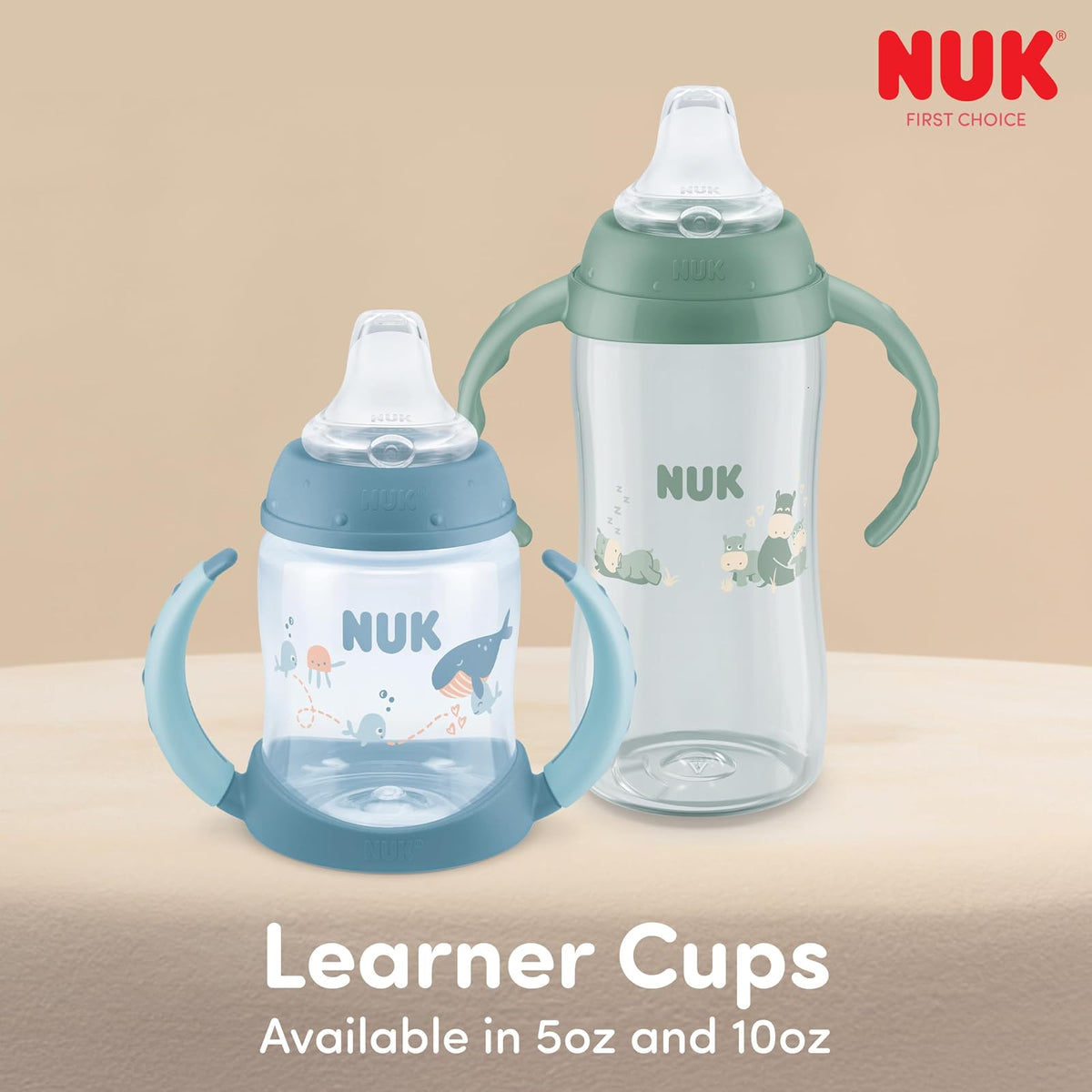 NUK First Choice - Taza grande para estudiantes de Mickey Mouse de 10 onzas, 2 unidades