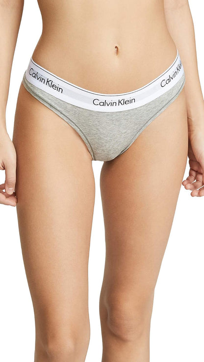 Calvin Klein Pantaletas de Algodón Elásticas para Mujer - M - Gris