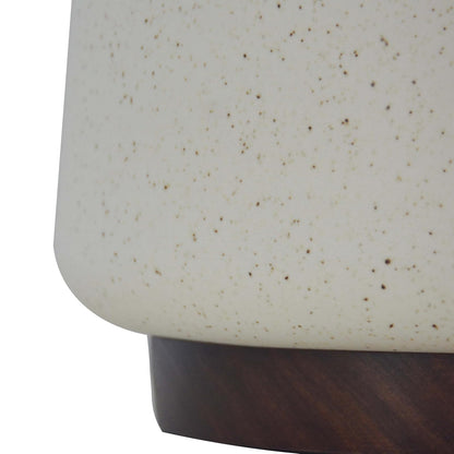 Luzerna CM-0304 Lámpara De Mesa Arnio, Color Hueso Jaspeado Mate, 1 Unidad