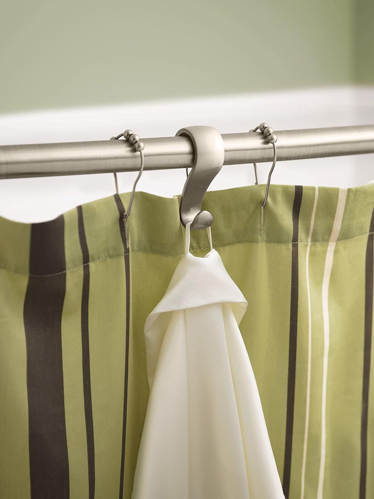 Moen SR2100BN - Cortina de ducha enrollable, 12 unidades, níquel cepillado