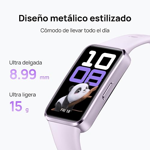 HUAWEI Band 10 Smartwatch, Monitoreo deportivo con IA, Monitoreo de sueño avanzado, Asistente de bienestar emocional, Carga rápida, Compatible con iOS y Android, Negro Polimero