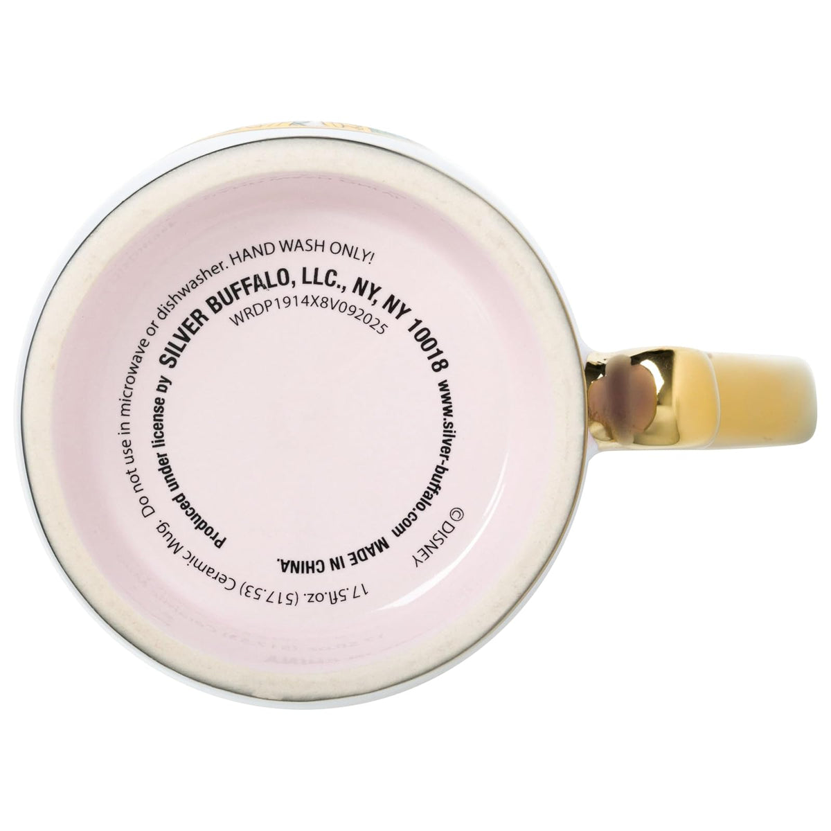 Silver Buffalo Princess Belle - Taza de cerámica con patas de 496 ml
