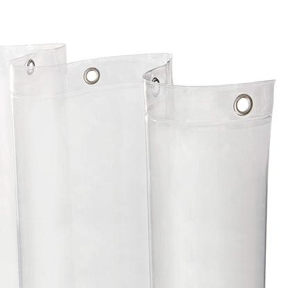 Kenney MB61160 Microban Protector de cortina de ducha impermeable de PEVA de calibre 4.8 con ojales de metal resistentes al óxido y dobladillo magnético pesado para baño, 70 pulgadas de ancho x 72 pulgadas de alto, transparente, 1 paquete