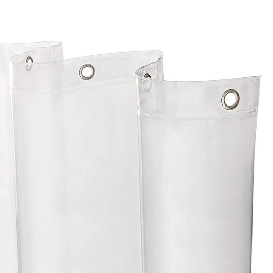 Kenney MB61160 Microban Protector de cortina de ducha impermeable de PEVA de calibre 4.8 con ojales de metal resistentes al óxido y dobladillo magnético pesado para baño, 70 pulgadas de ancho x 72 pulgadas de alto, transparente, 1 paquete