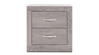 Tugow Buró con 2 Cajones Color Gris con Jaladeras de Metal - Madera MDF