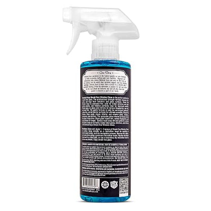Chemical Guys Limpiador de cristales y ventanas sin rayas (Funciona en espejos, pantallas de navegación y más), sin amoníaco y seguro para cristales tintados, 473 ml