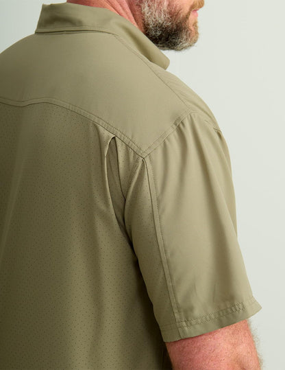 HUK Tide Point - Camisa de Manga Corta con Botones para Hombre Camisa Abotonada para para Hombre