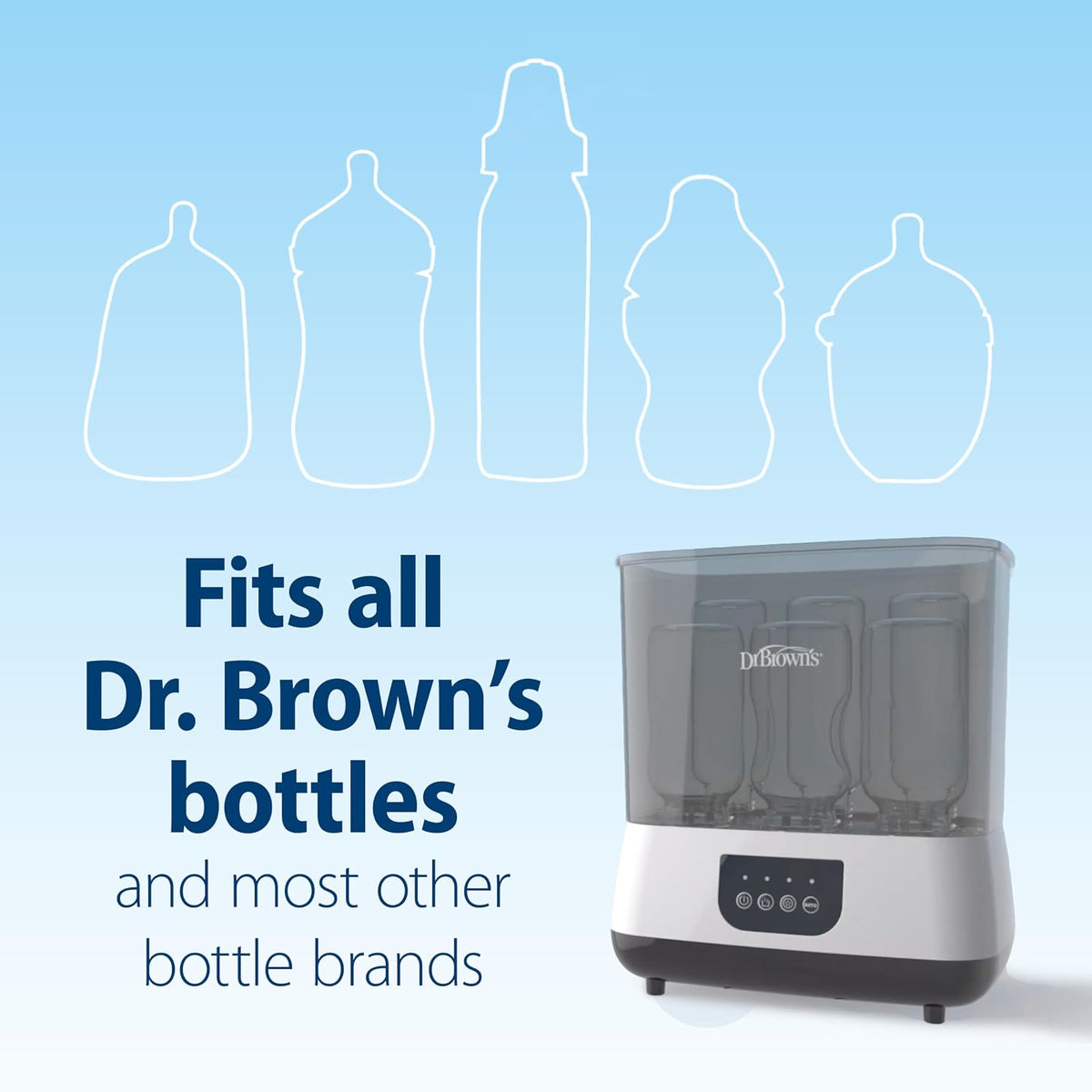 Dr. Brown's Esterilizador y secador de biberón y chupón Clean Steam