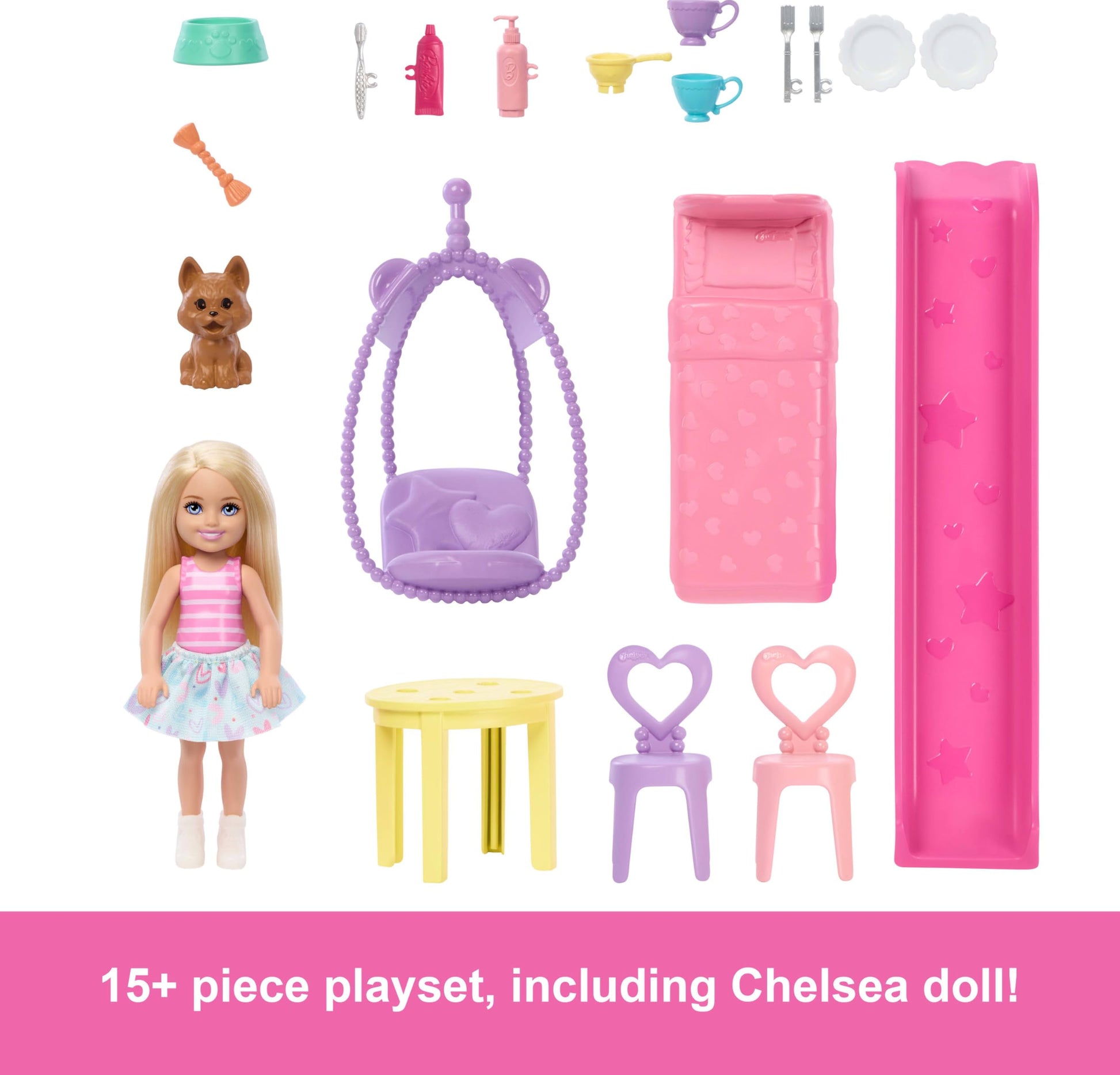 Barbie Casa de Muñecas Casa Transformable de Chelsea para niñas de 3 años en adelante