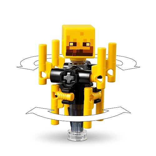 LEGO® Minecraft® La Batalla de Lava del Inframundo Fortaleza Juguete construible, Figuras de Alex, Esqueleto de Wither, Blaze y Caminante, Bosque Carmesí, para niños de 6 años o más 21266
