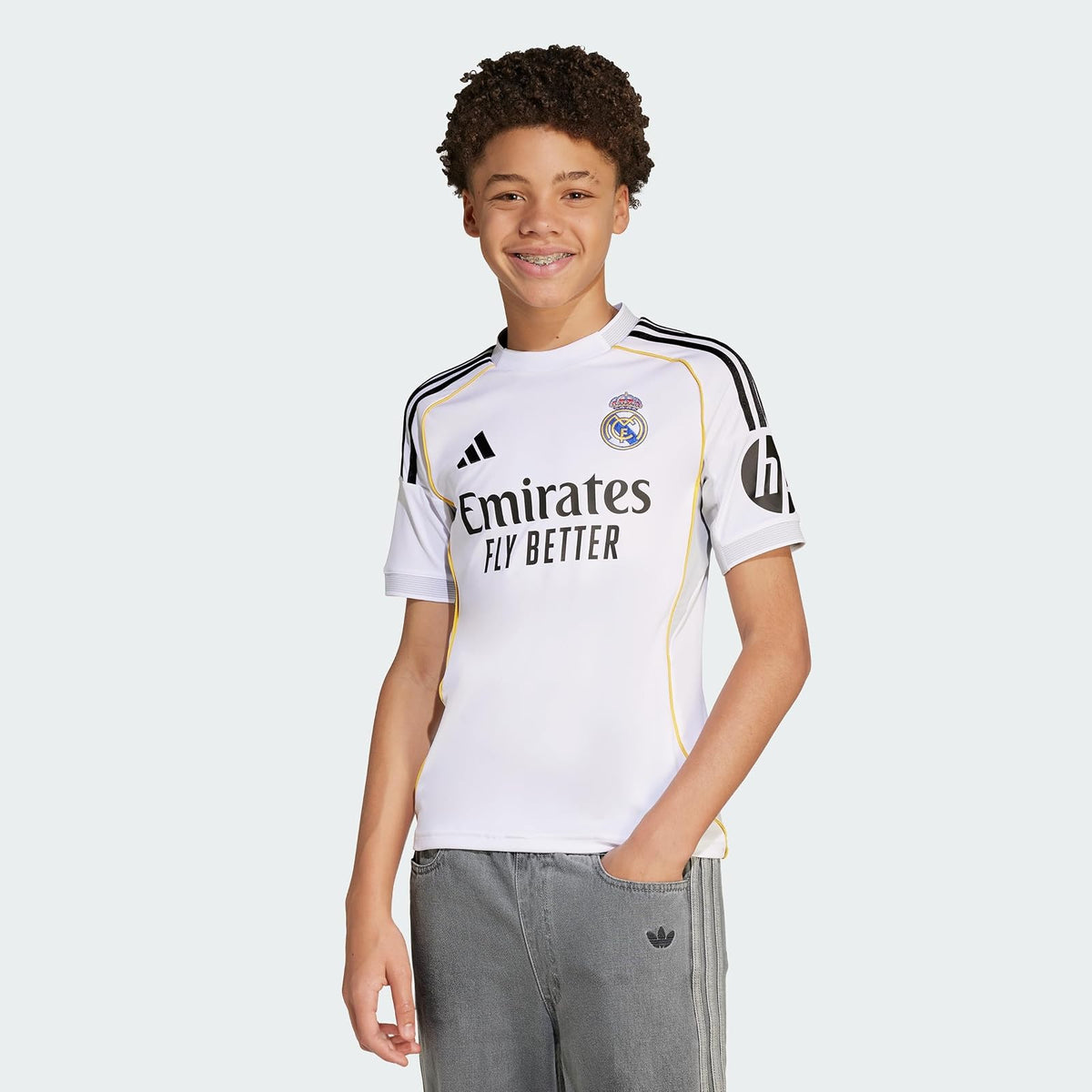 adidas Jersey Real Madrid 25/26 Manga Corta Blanca Unisex Niños