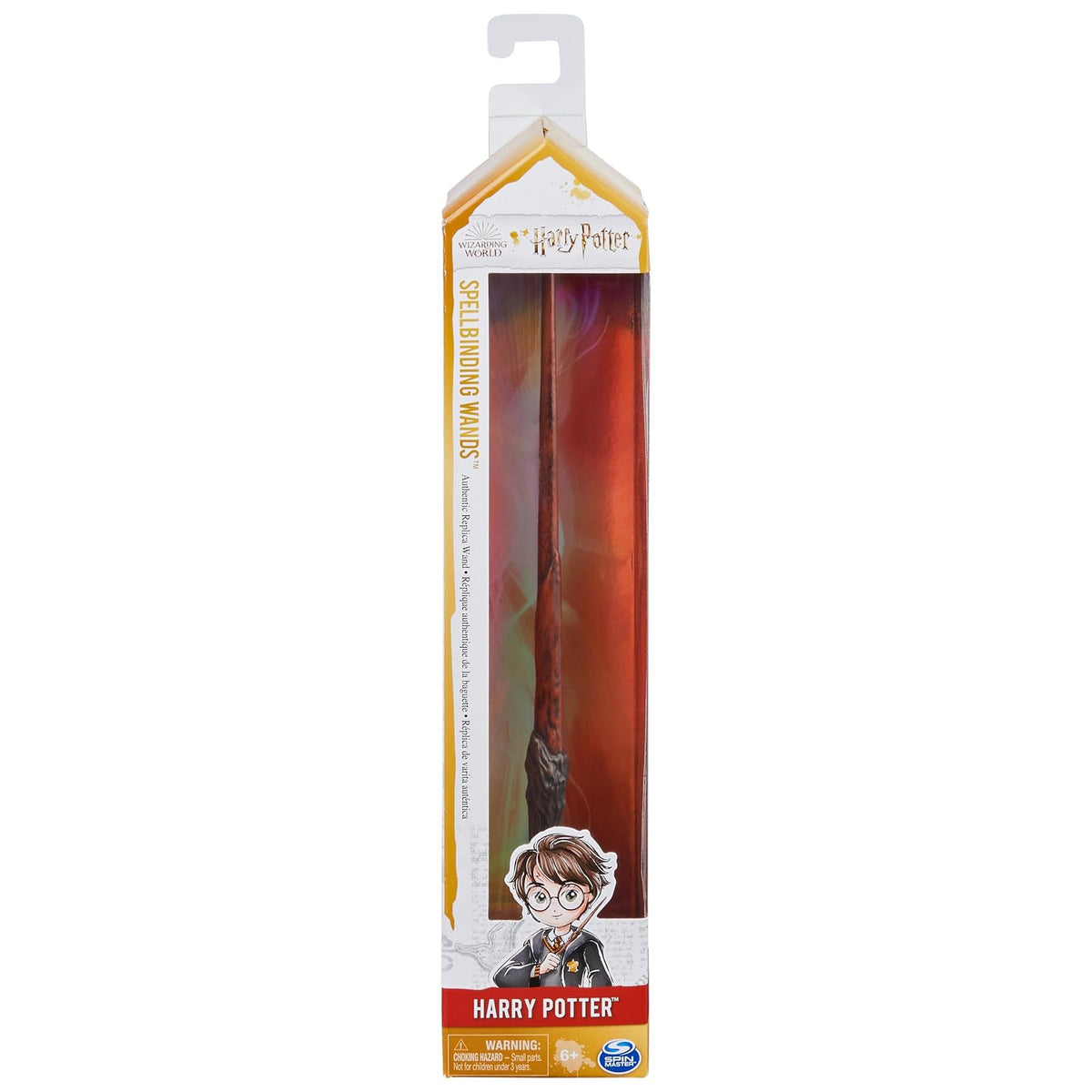 Wizarding World, auténtica Varita de Harry Potter de 30.5 cm con Tarjeta de hechizos Coleccionable, Juguetes para niños a Partir de 6 años