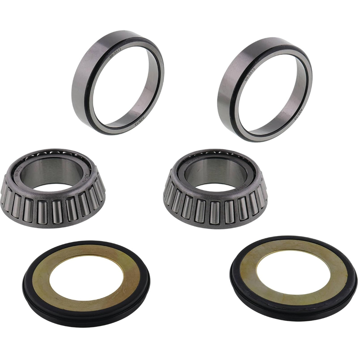 All Balls Racing Kit de Sellado de Rodamiento 22-1024 | Compatible para BMW Hyosung Sherco Suzuki Yamaha, 2 sellos, 2 rodamientos cónicos