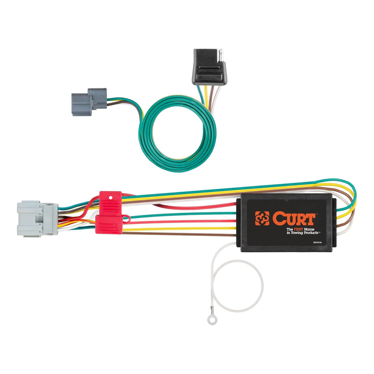 Curt 56029 Arnés de cableado de Remolque Personalizado de 4 Pines para el Lado del vehículo, Compatible con Honda Element