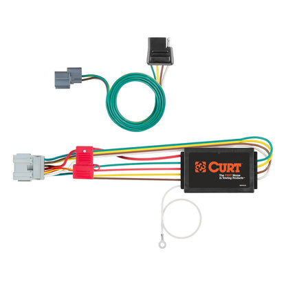 Curt 56029 Arnés de cableado de Remolque Personalizado de 4 Pines para el Lado del vehículo, Compatible con Honda Element