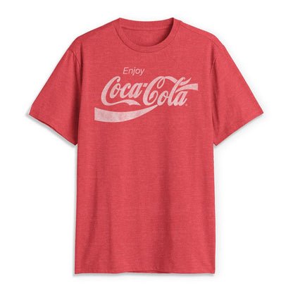 Coca-Cola Coca-Cola Playera de Manga Corta Eighties Coke Camiseta para para Hombre - Rojo (Red Heather) - G