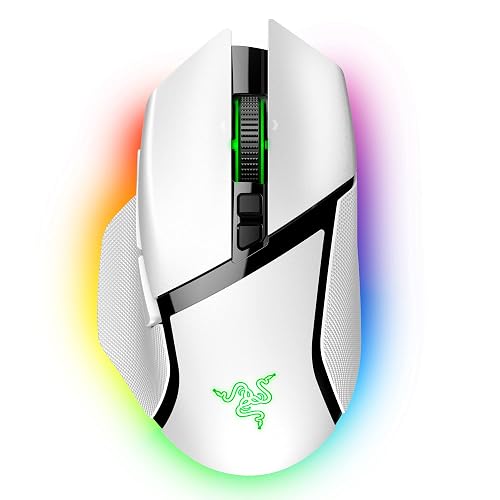 Razer Basilisk V3 Pro - Ratón Gamer Inalámbrico Ergonómico, Edición White