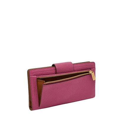 Cartera de mano Fossil SL7830658 de piel en color rosa para mujer