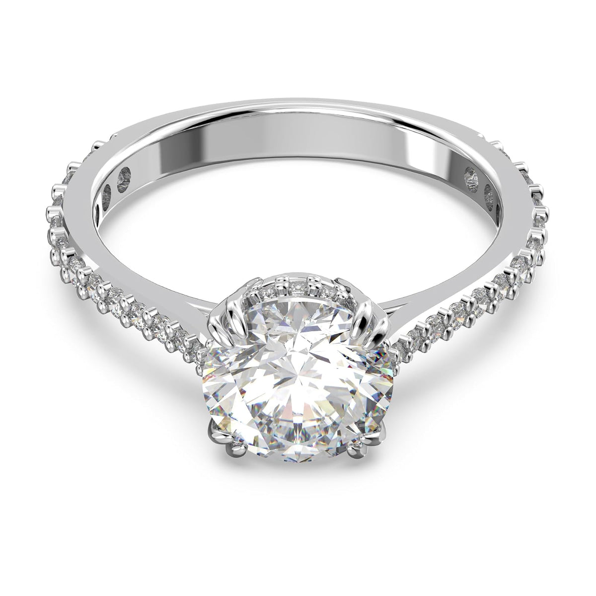 Swarovski Anillo de colección Constella para mujer - Chapado en rodio, circonia - blanco - 52
