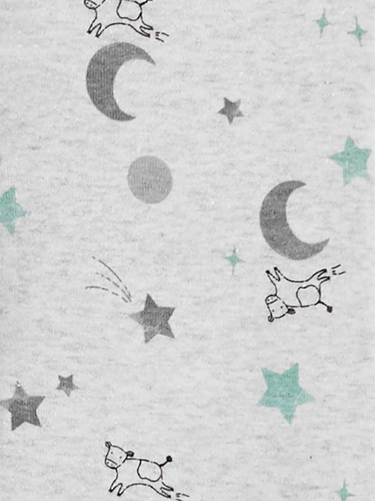 Simple Joys by Carter's Pijamas de algodón con pies Ajustados para bebés y niños pequeños, Paquete de 3 Zapatillas para bebé y niño para niños Unisex
