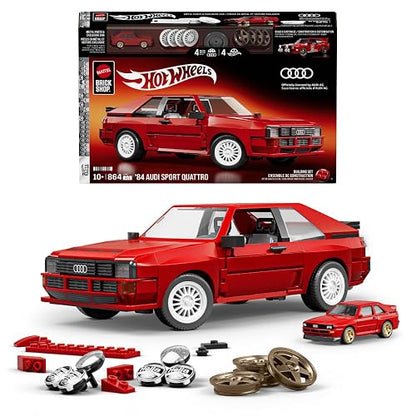 Mattel Brick Shop Hot Wheels, Juguete De Construcción, Elite Audi Sport Armable, para Coleccionistas y 10+ Años