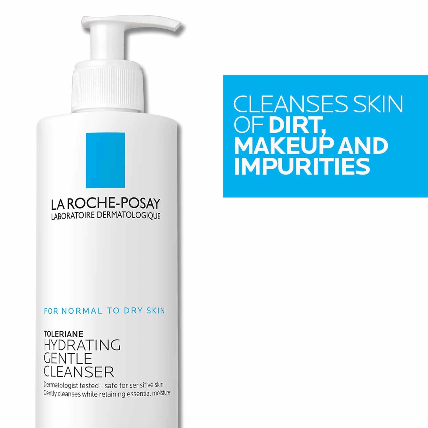La Roche-Posay Toleriane Hydrating Gentle Face Wash Cleanser for Normal to Dry Sensitive Skin, 13.5 fl. oz., 0.9625 pounds, 400 mililitro, 1