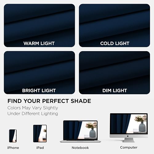 Joydeco - Juego de Cortinas Opacas de 108 Pulgadas de Largo, 2 Paneles con Aislamiento térmico, Cortinas largas y Cortinas, 2 Cortinas de Color Burg, oscurecimiento de la habitación con Ojales para