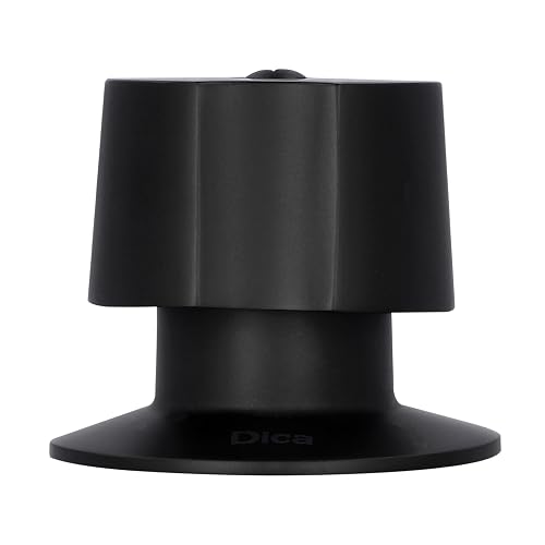 DICA MQN.2 Juego de 2 Manerales Grandes con Chapetón para Regadera, Color Negro Mate