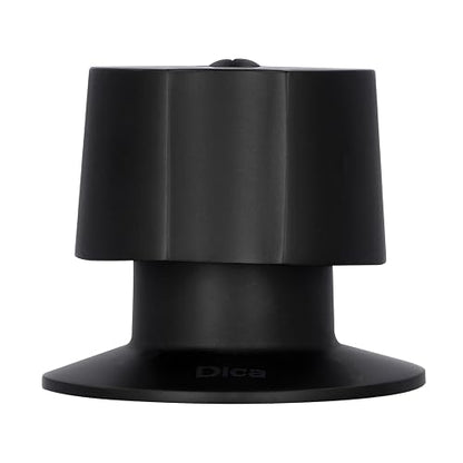 DICA MQN.2 Juego de 2 Manerales Grandes con Chapetón para Regadera, Color Negro Mate