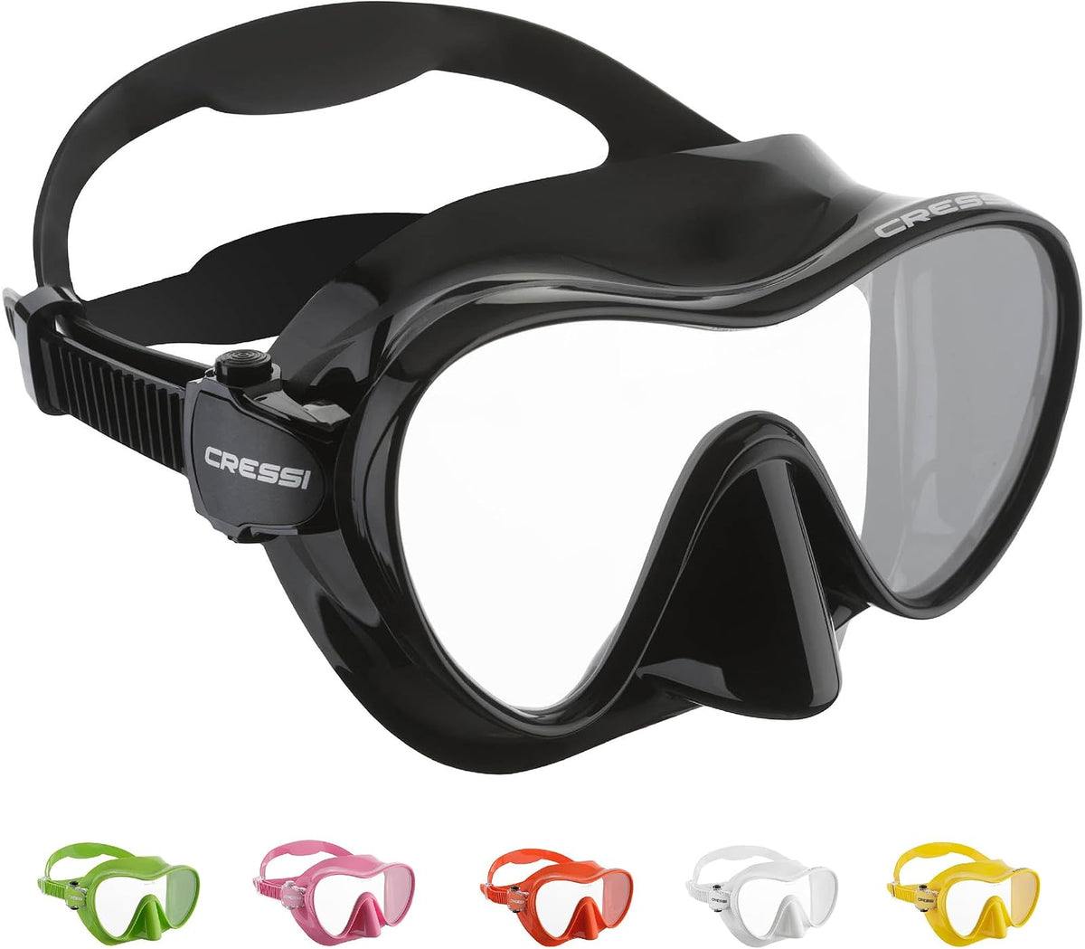 Cressi Visor F1 sin Marco para Esnórquel - Negro - Cressi F1