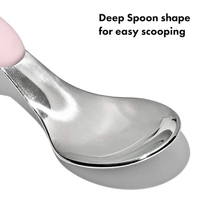 OXO Tot On-The-Go Juego de tenedor y cuchara - Flor