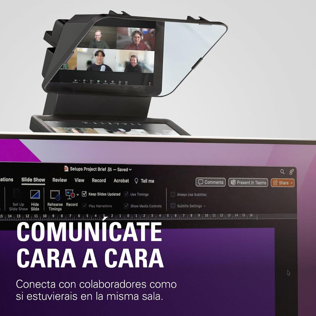 Elgato Prompter - Teleprompter con Pantalla integrada para Youtube, Twitch, Zoom, MS Teams y más, Compatible con DSLR/Webcam/Smartphone, Pantalla de Monitor de Arrastrar y soltar, Funciona con Mac/PC