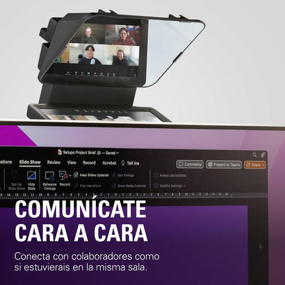 Elgato Prompter - Teleprompter con Pantalla integrada para Youtube, Twitch, Zoom, MS Teams y más, Compatible con DSLR/Webcam/Smartphone, Pantalla de Monitor de Arrastrar y soltar, Funciona con Mac/PC