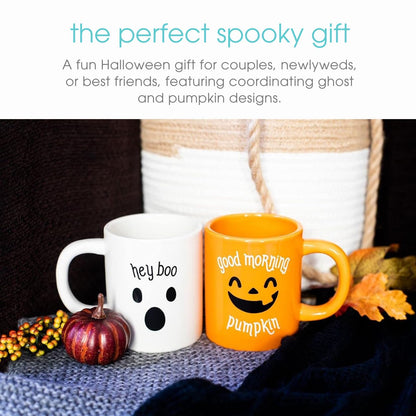 Pearhead Happy Fall Y'all - Taza de café de otoño, accesorios Home Dećor, naranja, 15 onzas, decoraciones de cocina de otoño, taza de té o café de día festivo