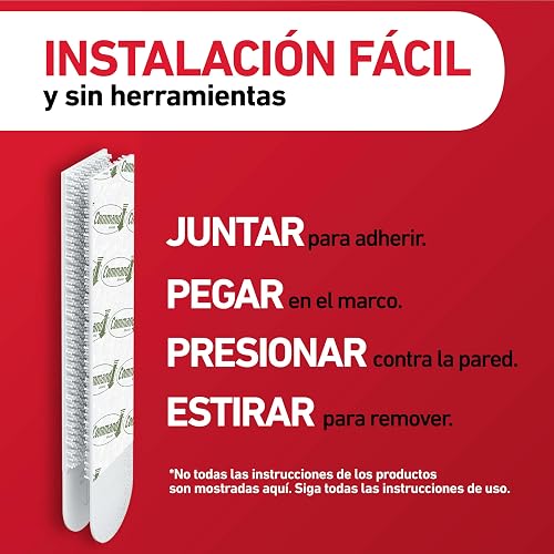 COMMAND 3M Tiras Adhesivas para Colgar Cuadros Grandes Negras 12 piezas | Decora sin dañar paredes, Removibles y sin residuos, No requiere herramientas, Soporta hasta 7.2 kg, Uso interior