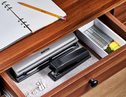 Bostitch Office No-Jam Premium Grapadora de computadora, tira completa, color negro